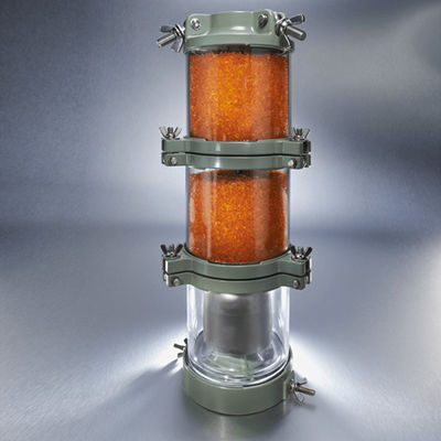 Sfiatatoio arancio del gel di silice del trasformatore che disidrata l'assorbitore cilindrico dell'umidità 1.2kg